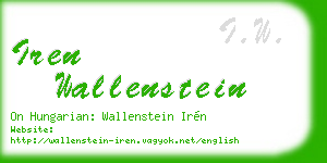 iren wallenstein business card